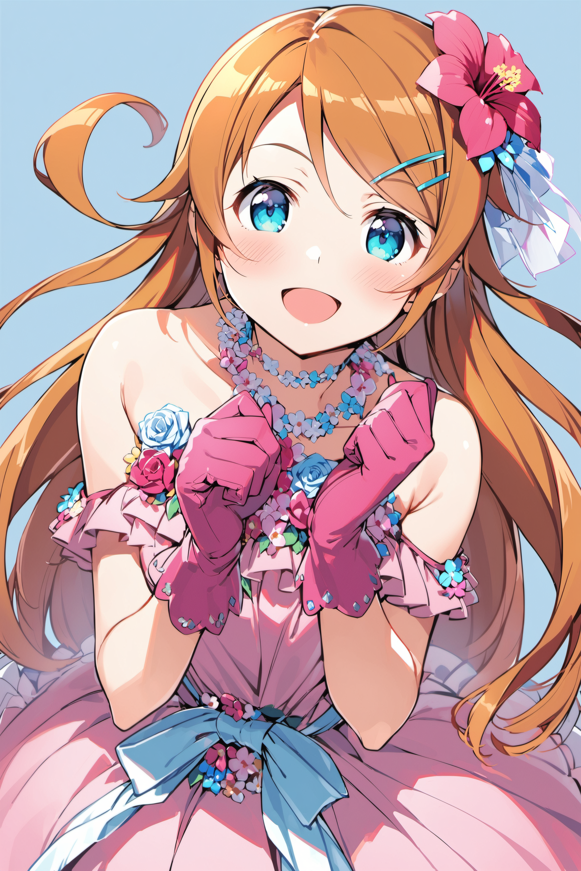 23227-2230284442-1girl, kousaka kirino, hair ornament, gloves, solo, flower, long hair, dress, open mouth, necklace, hairclip, blush, smile, jewe.png